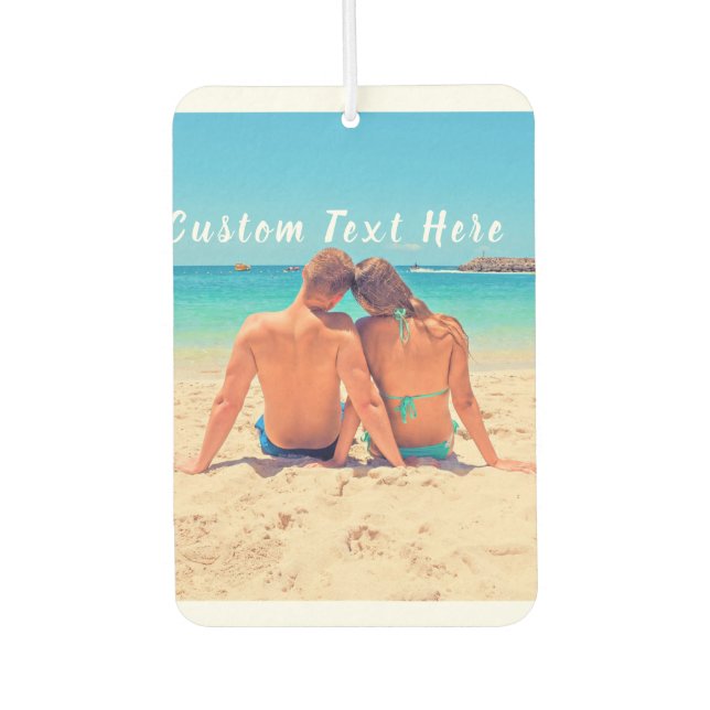 Custom Photo and Text Your Own Design - Romantic Air Freshener (Front)