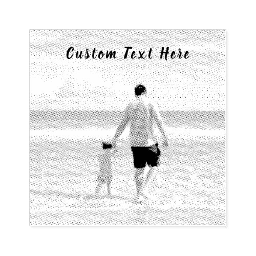 Custom Photo and Text Your Own Design Rubber Stamp