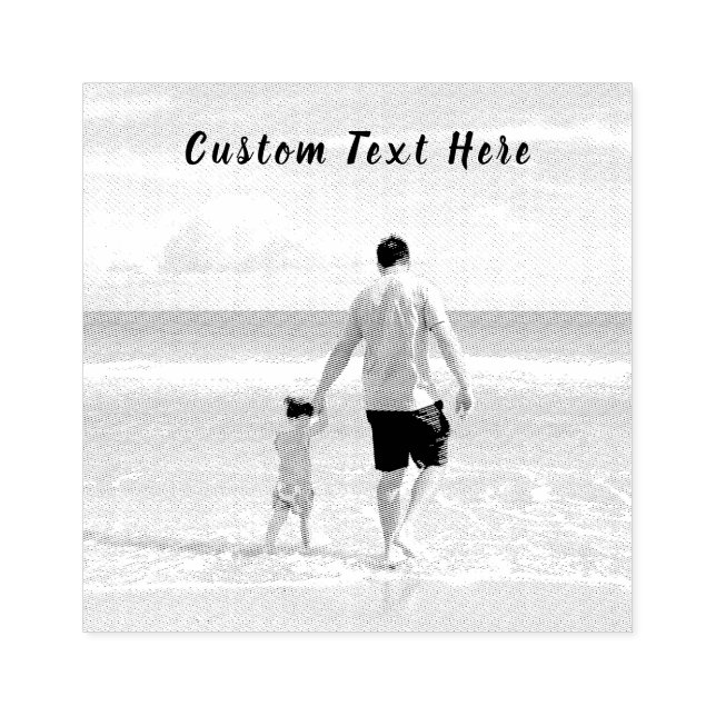 Custom Photo and Text Your Own Design Rubber Stamp (Imprint)