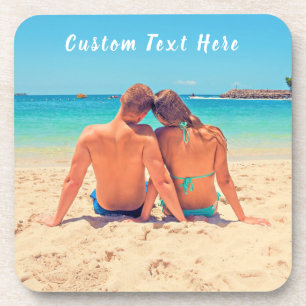 Custom Photo and Text - Your Own Design - Special  Beverage Coaster