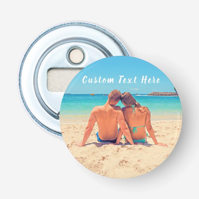 Custom Photo and Text - Your Own Design - Special  Bottle Opener (Front)