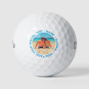 Custom Photo and Text - Your Own Design - Special  Golf Balls