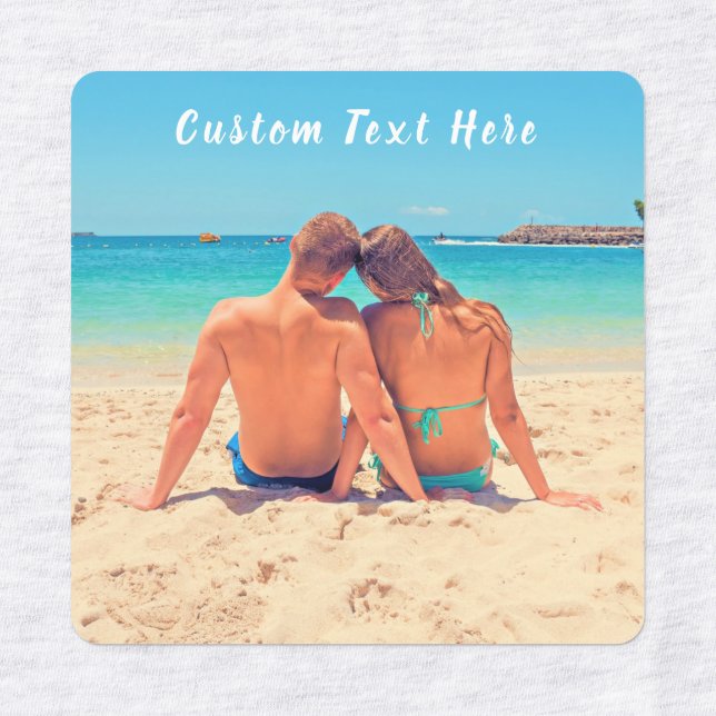 Custom Photo and Text - Your Own Design - Special  Labels (Design 3)