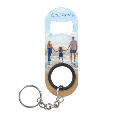 Custom Photo and Text _ Your Own Design _ Summer Keychain Bottle Opener