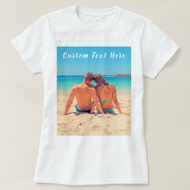 Custom Photo and Text - Your Own Design - Summer T-Shirt (Design Front)