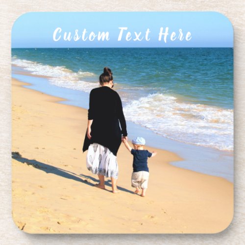Custom Photo and Text _ Your Own Design _ Sweet Beverage Coaster