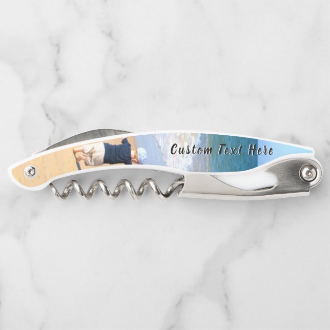 Custom Photo and Text - Your Own Design Waiter's Corkscrew (Back)