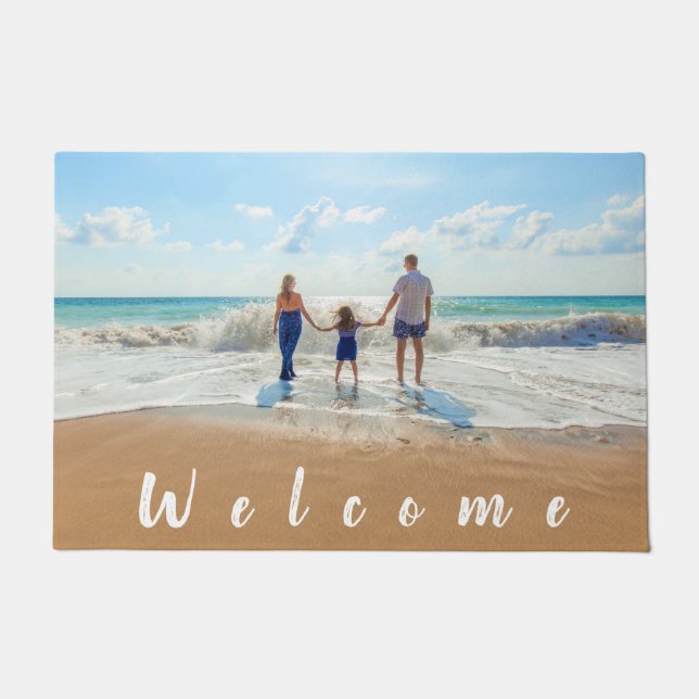 Custom Photo and Text - Your Own Design - Welcome Doormat (Front)