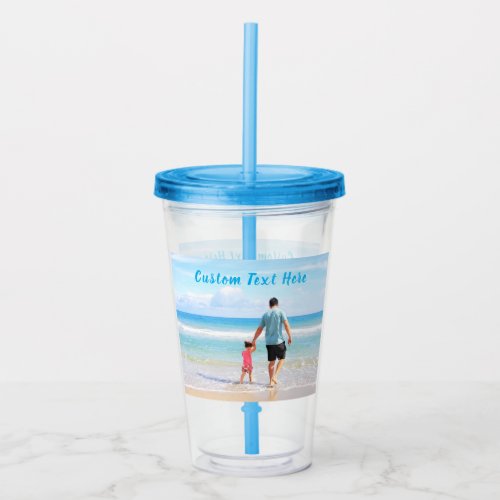 Custom Photo and Text _ Your Own Design _ With DAD Acrylic Tumbler