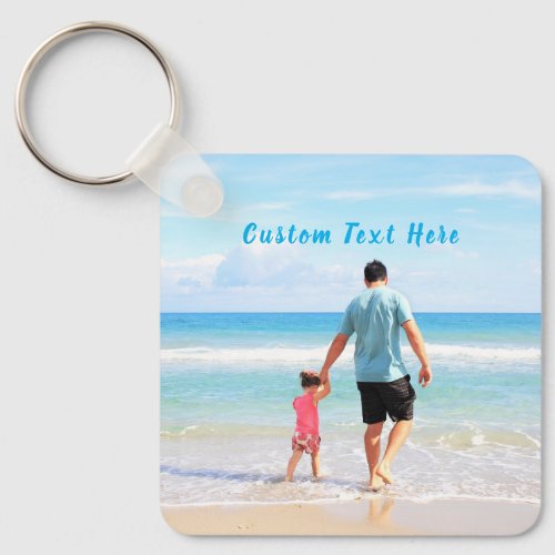 Custom Photo and Text _ Your Own Design _ With DAD Keychain