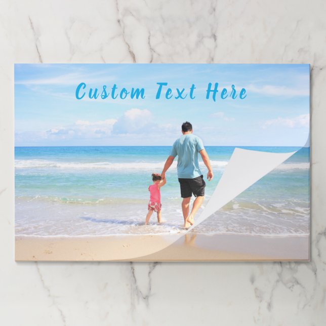 Custom Photo and Text - Your Own Design - With DAD Paper Pad (Folded)