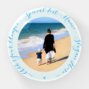 Custom Photo and Text - Your Own Design - With MOM Paperweight