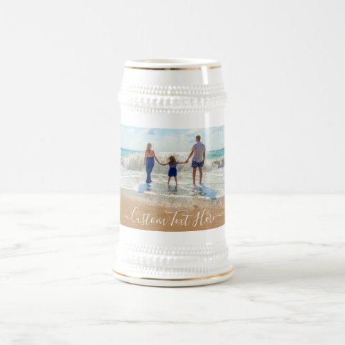 Custom Photo and Text _ Your Own Unique Design _ Beer Stein