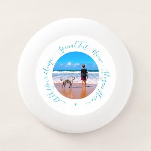Custom Photo and Text _ Your Pet _ Your Own Design Wham_O Frisbee