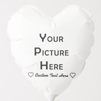 Custom Photo and Text - Your Unique Own Design  Ba Balloon