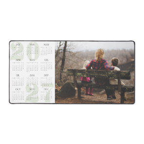 Custom Photo and Year Calendar 2027 Large Mouse Desk Mat