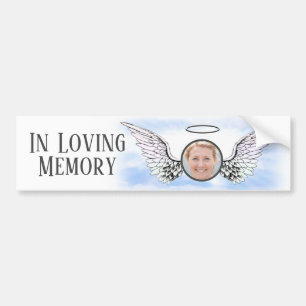 Custom Photo Angel Wings Car Magnet Bumper Sticker