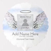 Custom Photo Angel Wings Memorial Balloon