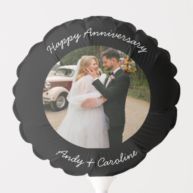 Custom Photo Anniversary Birthday Party Celebrate Balloon (Front)