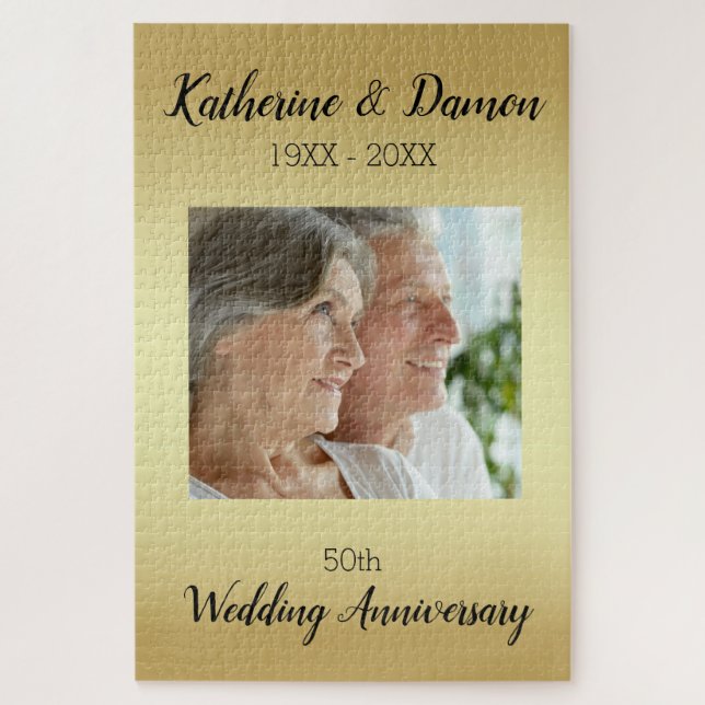 Custom Photo Anniversary Jigsaw Puzzle (Vertical)
