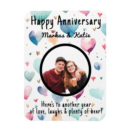 Custom Photo Anniversary  Magnet