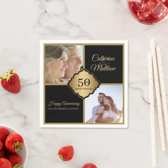 Custom photo Anniversary Napkins (Insitu)