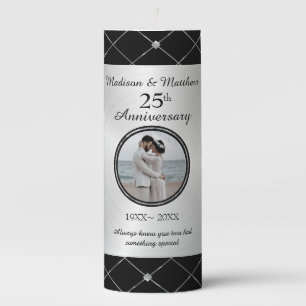 Custom Photo Anniversary Pillar Candle