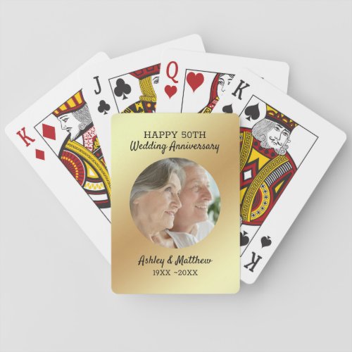 Custom Photo Anniversary Poker Cards