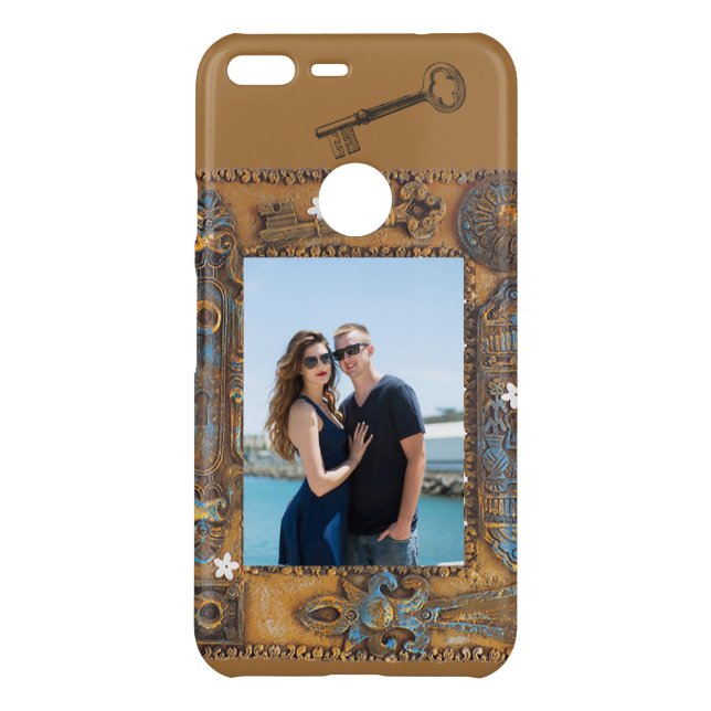 Custom Photo Antique Skeleton Key Frame Image, YPI Uncommon Google Pixel XL Case (Back)
