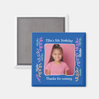 Custom Photo Any Age Birthday Party Streamers