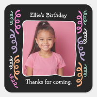 Custom Photo Any Age Birthday Party Streamers