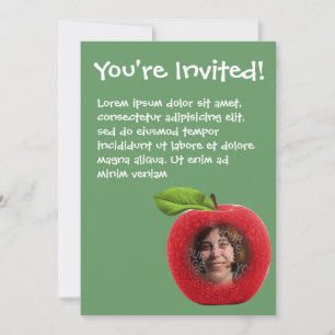 Custom Photo Apple Face Invitation