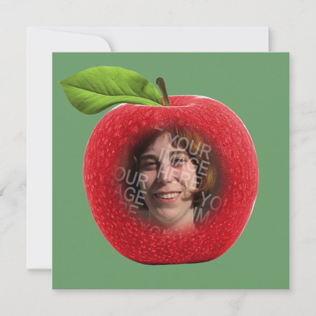 Custom Photo Apple Face Invitation (Front)