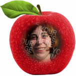 Custom Photo Apple Face Ornament<br><div class="desc">Add your own photo inside this cheery red apple. Perfect gift for teachers or just anyone who like apples.</div>