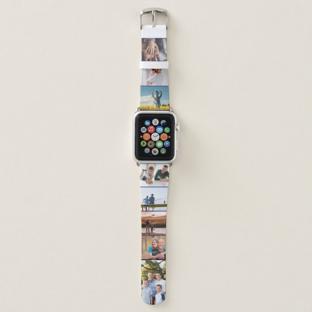 Custom Photo Apple Watch Band – Personalized 8 Pic (Front)