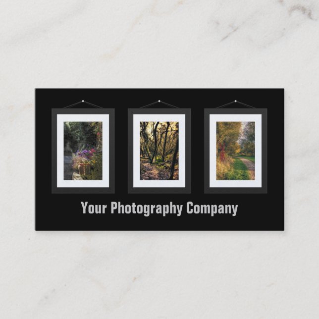 Custom Photo Art Gallery Business Cards (Front)