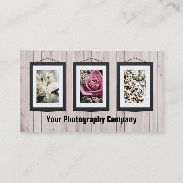 Custom Photo Art Gallery Business Cards (Front)