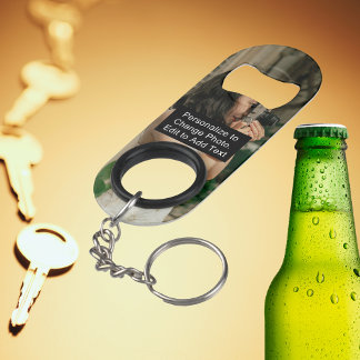 Custom Photo Art Name Monogram Quote Keychain Bottle Opener