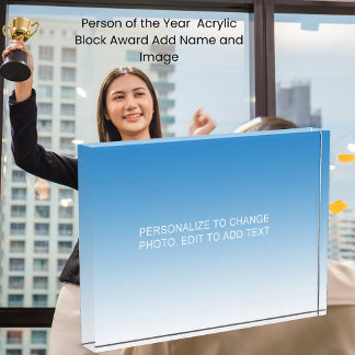 Custom Photo Artwork Logo Name Quote Achievement Acrylic Award