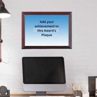 Custom Photo Artwork Logo Name Quote Achievement Award Plaque