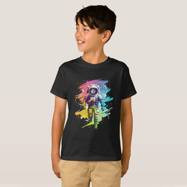 Custom Photo Astronaut Art T-Shirt (Front Full)