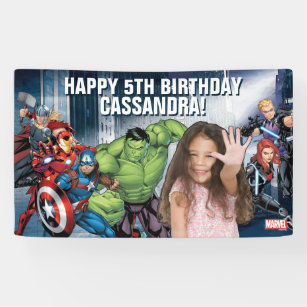 Epic Avengers Birthday Banner Add-An-Age - Party Connexion LLC