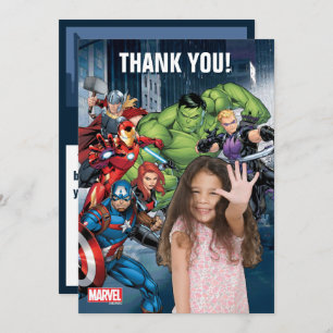 Custom Photo Avengers Thank You Invitation