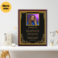 Custom Photo Award Plaque – Personalized Trophy Gi