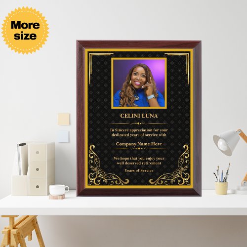 Custom Photo Award Plaque – Personalized Trophy Gi