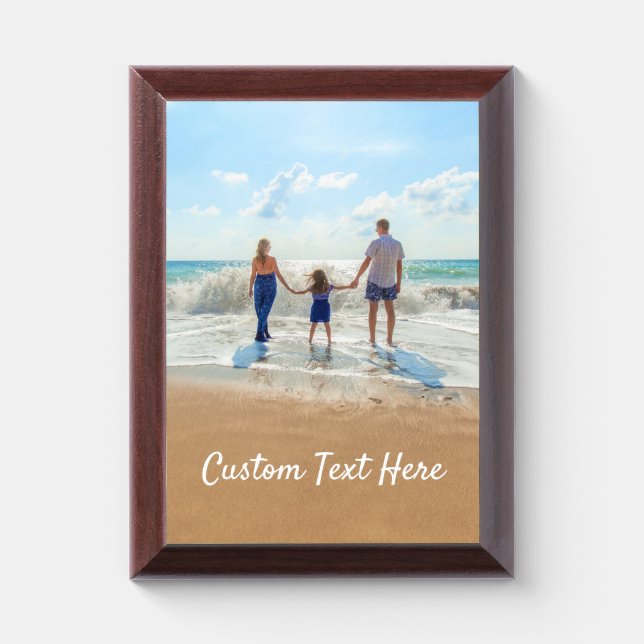 Custom Photo Award Plaque Your Photos and Text (Vertical)