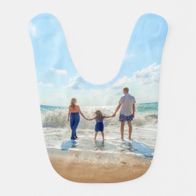 Custom Photo Baby Bib Your Favorite Photos Gift (Front)