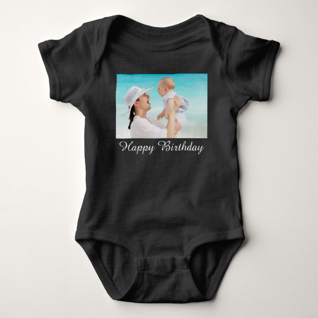 Custom Photo Baby Bodysuit, Your Photo Here Baby Bodysuit (Front)