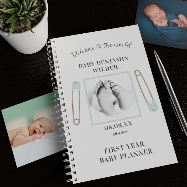 Custom Photo Baby Boy Blue First Year Planner (Creator Uploaded)