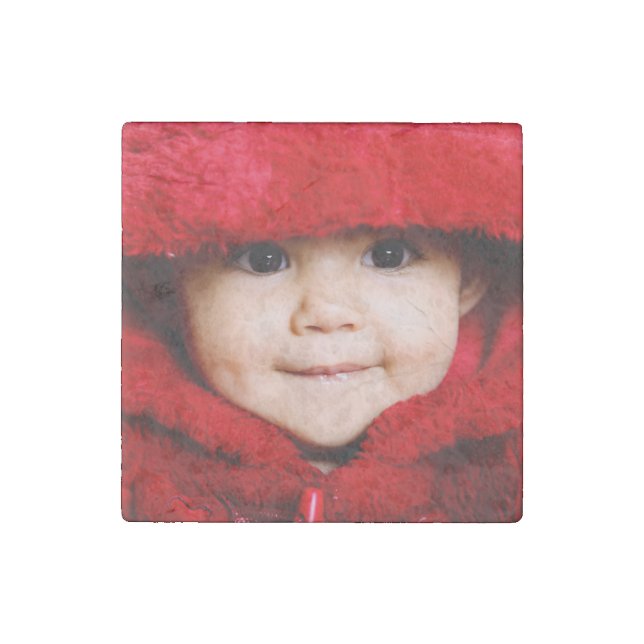 Custom Photo Baby Family Refrigerator Magnet (Front)